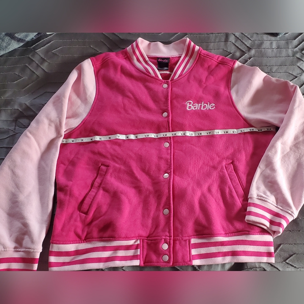 Hot Topic Barbie Pink Varsity Jacket